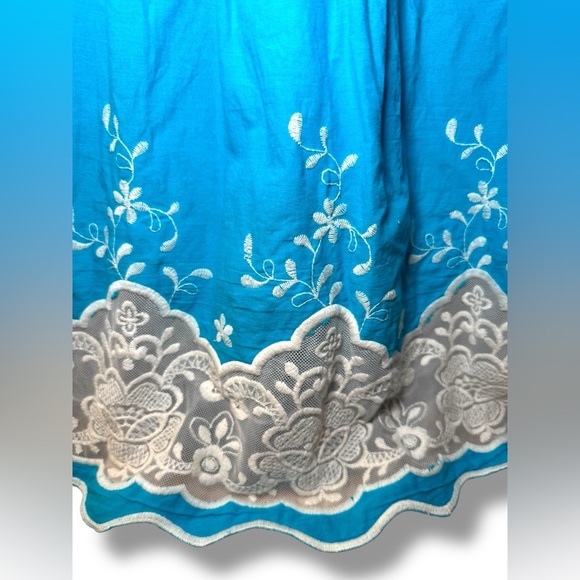 Speechless 100% Cotton Turquoise‎ Sweetheart Short Dress Juniors Sz 3 EUC - Picture 4 of 9